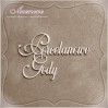 Chipboard - Anemone -Porcelanowe Gody (20 rocznica ślubu)