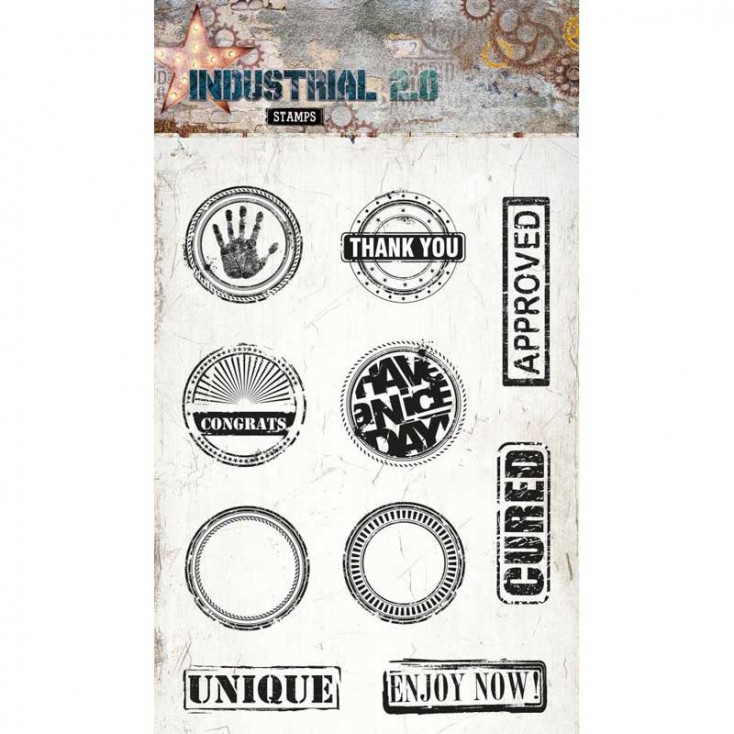 Set of clear stamps - Studio Light - Industrial 2.0 -STAMPIN255