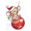Set of clear stamps - Wild Rose Studio - Mouse on Baubles CL425