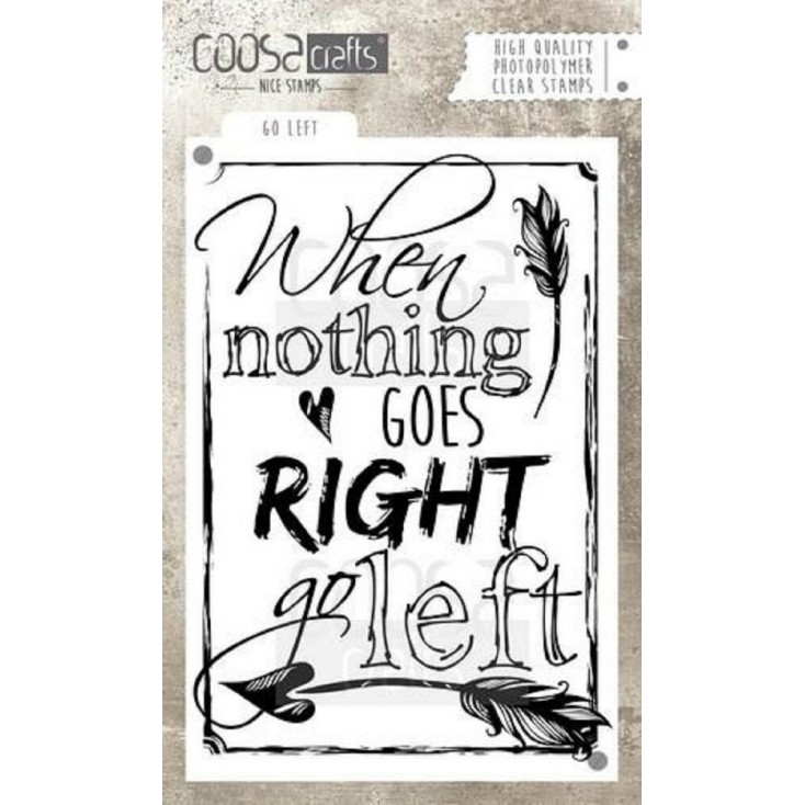 Set of clear stamps - Coosa crafts - Go left - COC-027