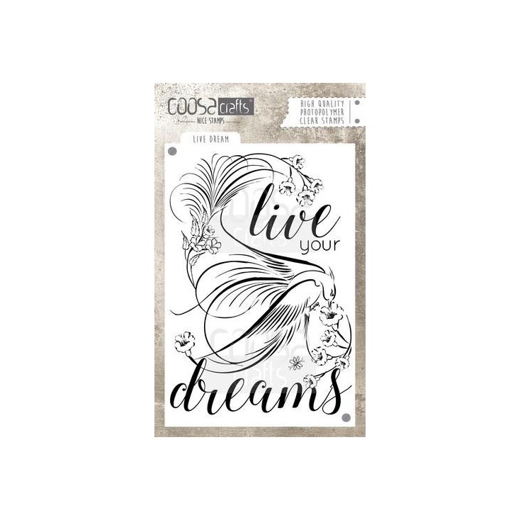 Set of clear stamps - Coosa crafts - Live dream - COC-030