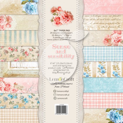 Pad of scrapbooking papers - Sense and sensibility 6x6
