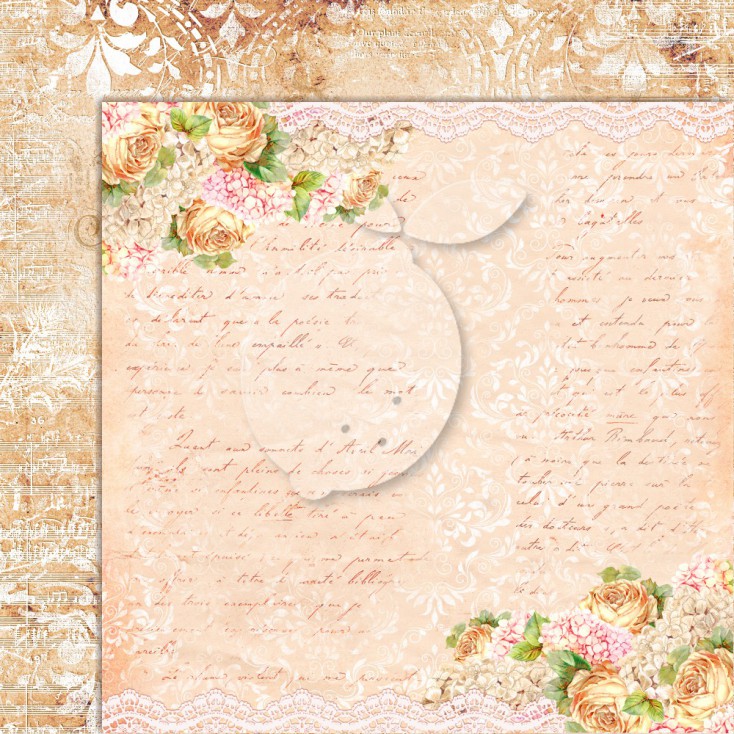 Double sided scrapbooking paper - Grow old with me 02