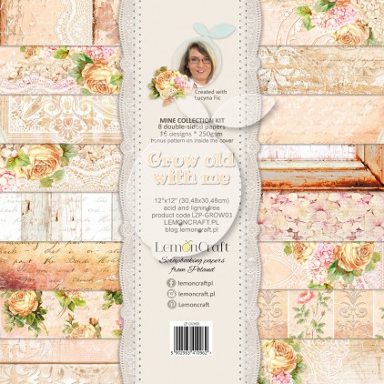 Set of scrapbooking papers - Grow old with me