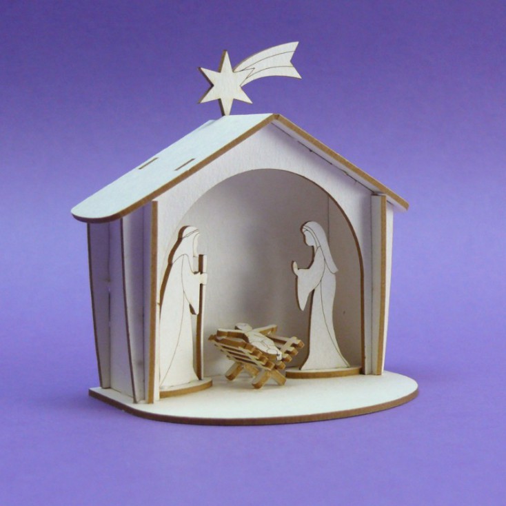 Cardboard element 3d -Crafty Moly - Christmas Stable