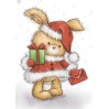 Set of clear stamps - Wild Rose Studio - Christmas Bunny CL511