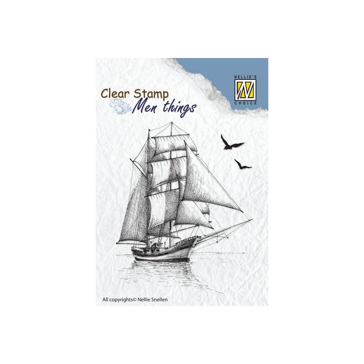 Set of clear stamps - Nellies's Choice - Sailingboat - CSMT0087