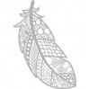 Mask, stencil, template A4 - Feather zentangle - Pronty