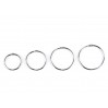 Metal circles for binding albums, notebooks - silver 4.0 cm
