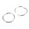 Metal circles for binding albums, notebooks - silver 4.8 cm