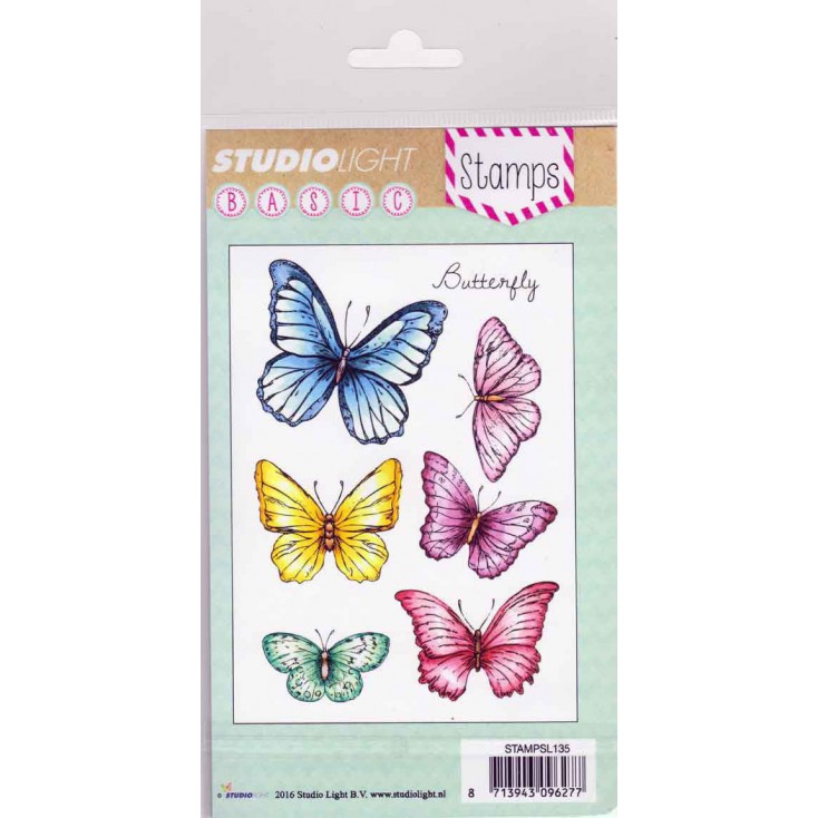 Set of clear stamps - Studio Light - A6 - Butterfly - STAMPSL135