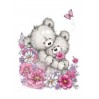 Set of clear stamps -Wild Rose Studio - Teddy with Flowers CL490