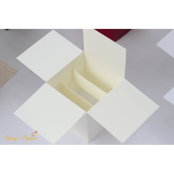 Pudełko pop up 7x7x14 białe - Rzeczy z Papieru