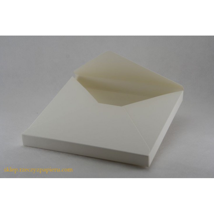 A box /envelope 3D- 15x15x1,5 white - Rzeczy z Papieru