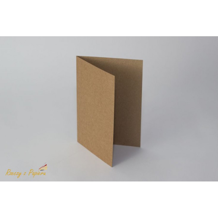 Base for the card vertical - C6 kraft- Rzeczy z Papieru