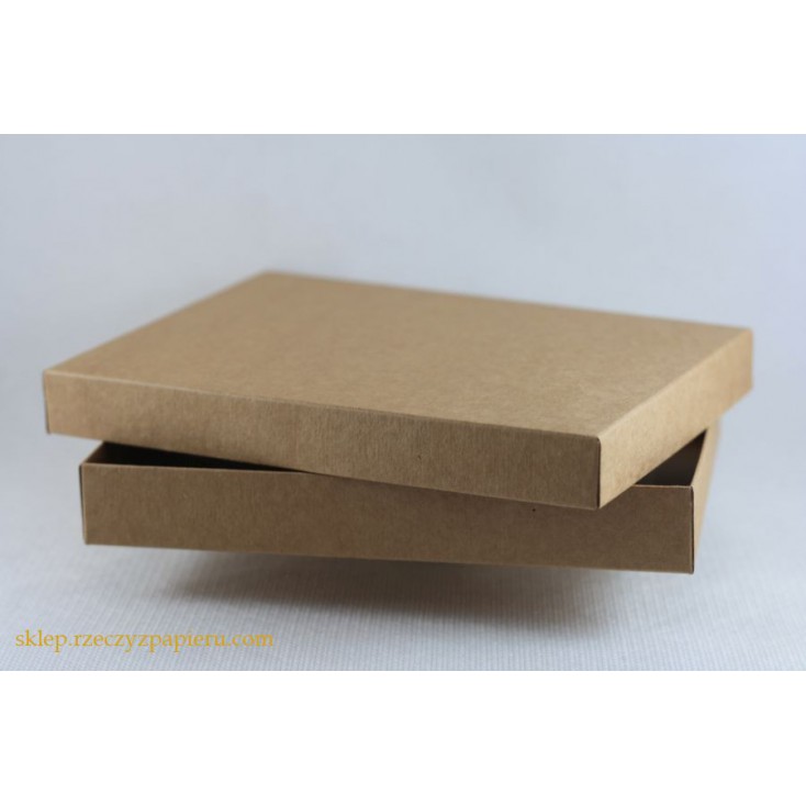 A box for a card C6 full, low - 12,4x17,2x2,5 kraft - Rzeczy z Papieru