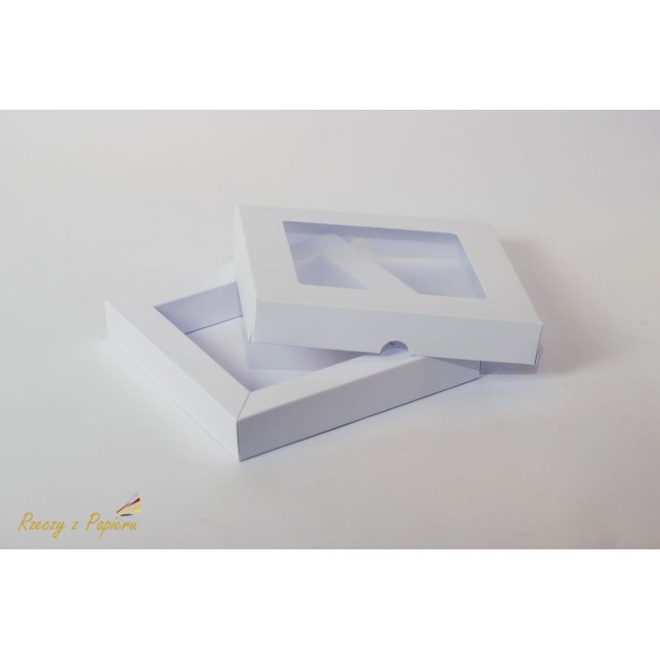 Shadow box with window 15x15x2,5 white - Rzeczy z Papieru