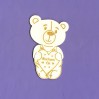 Cardboard element - Crafty Moly - Teddy bear with heart - G5