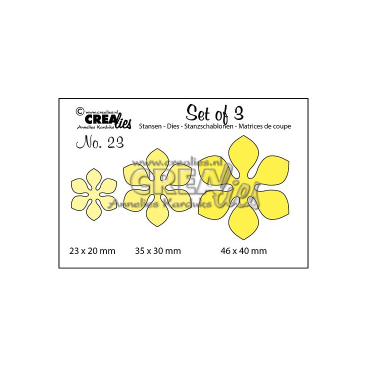 Wykrojniki - Kreatywne kwiaty - Crealies -CLSet23