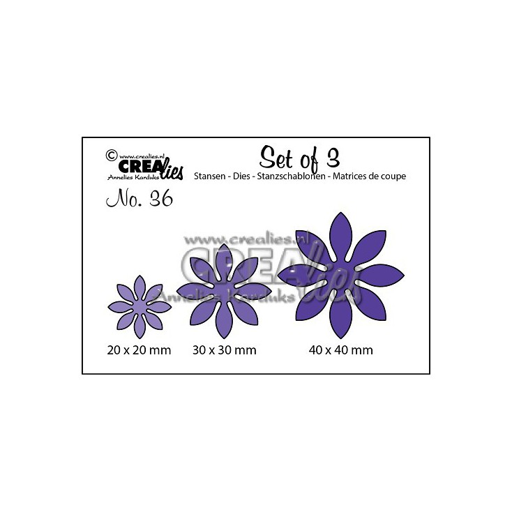 Wykrojniki - Kreatywne kwiaty - Crealies -CLSet36