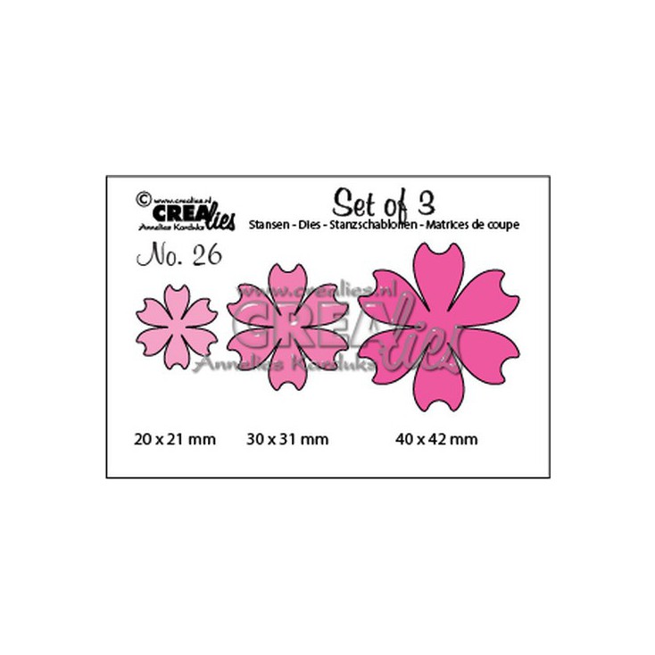 Wykrojniki - Kreatywne kwiaty - Crealies -CLSet26