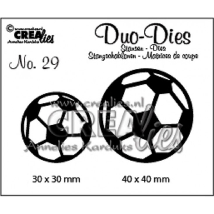 Die - Duo Dies - Soccerballs - Crealies - CLDD29