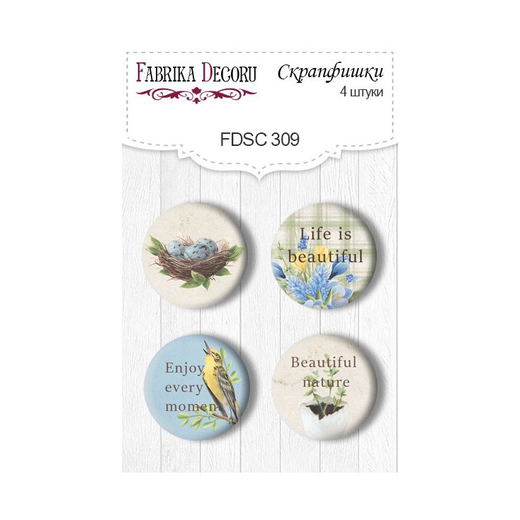 Selfadhesive buttons/badge - Fabrika Decoru - 309 - Botany Spring 3