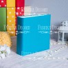 Album base square- Textile - Turquoise - 20x20x7 cm - Fabrika Decoru