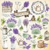 Scrapbooking paper - Fabrika Decoru - Lavender Provence - Pictures for cutting