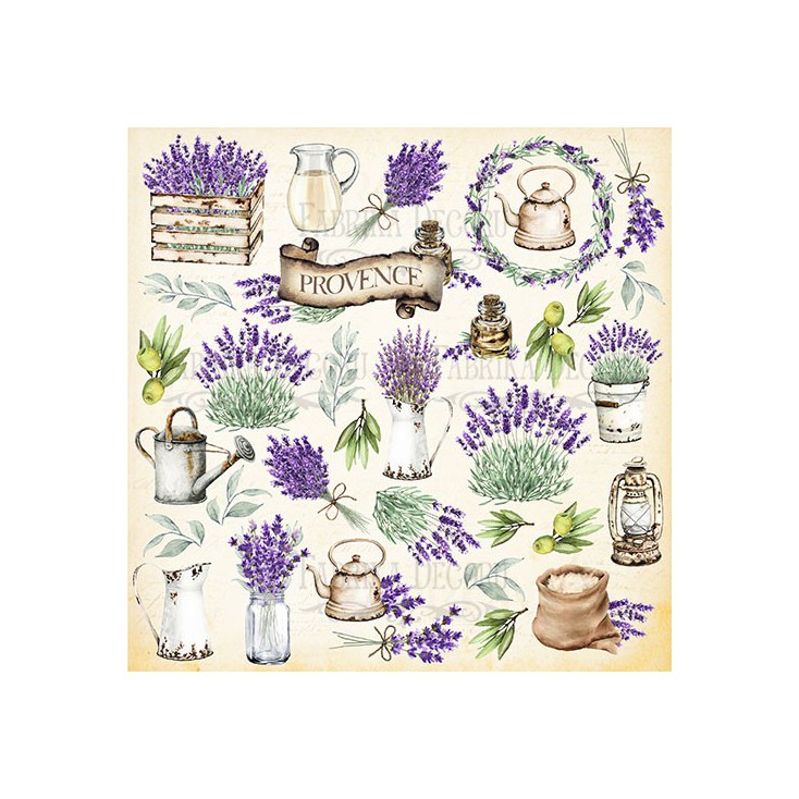 Scrapbooking paper - Fabrika Decoru - Lavender Provence - Pictures for cutting