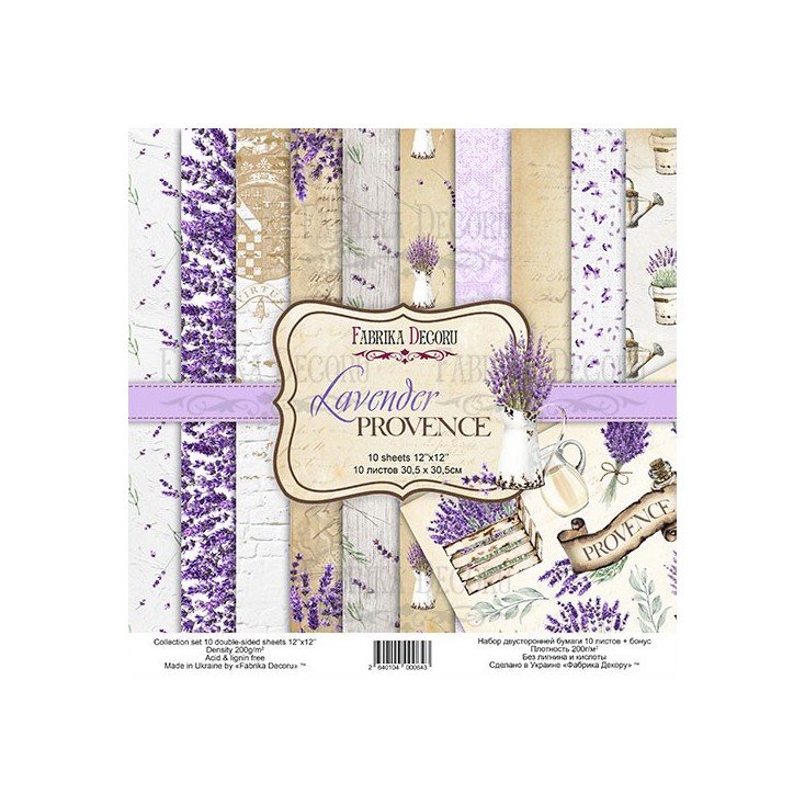 Set of scrapbooking papers - Fabrika Decoru - Lavender Provence