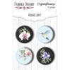 Selfadhesive buttons/badge - Fabrika Decoru - 207 - Wild orchid