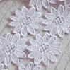 Guipure lace flowers - widh 50mm - white - 1 meter