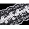 Synthetic lace with roses - widh 4,5cm - white - 1 meter