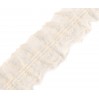 Pleaded, synthetic lace - widh 4,5cm - vanilla - 1 meter