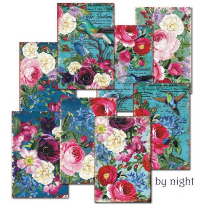 Decorer - Set of mini scrapbooking papers - by night