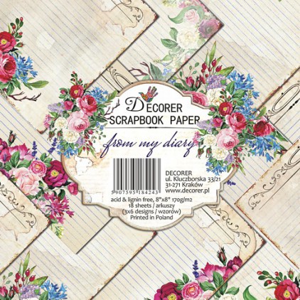 Decorer - Set of scrapbooking papers 20x20 - from my diary