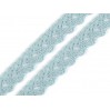 Koronka bawełniana - szerokość 15mm - niebieskiwrzos- 1 metr