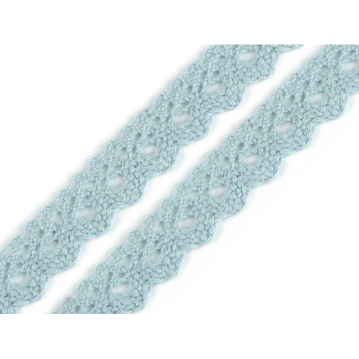 Cotton lace - widh 15mm - blue heather- 1 meter