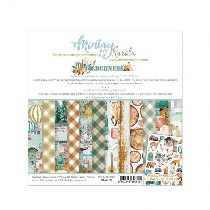 Scrapbooking paper pad - Mintay Papers - Wilderness