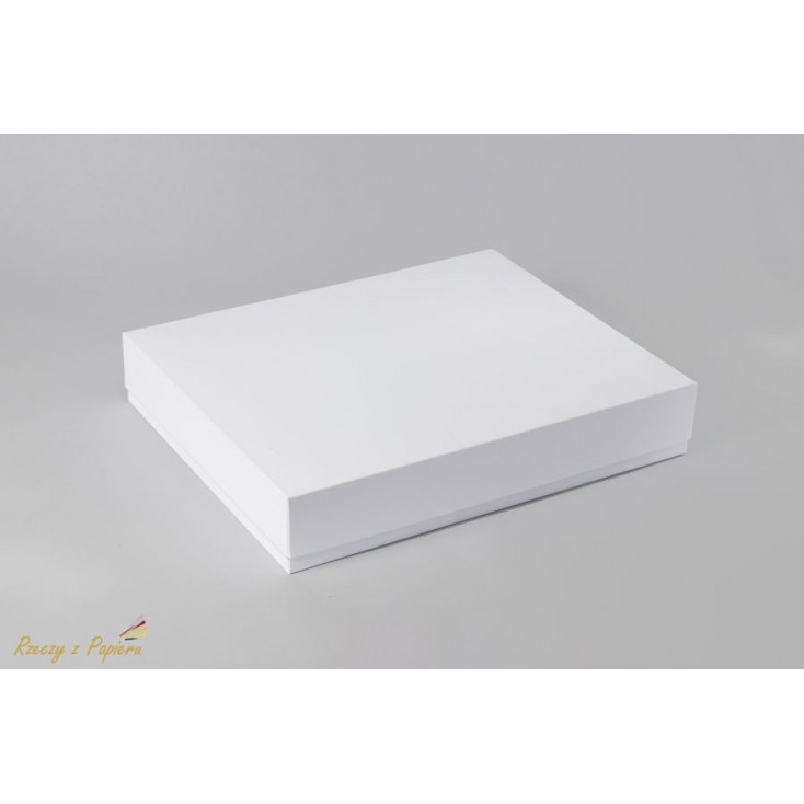 Pudełko albumowe prostokątne 23x28x5 białe - Rzeczy z Papieru