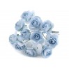Set of paper flowers - blue - 12 pcs