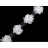 Flowers on tulle 690- white