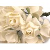 Set of paper flowers - cream - package 144 pcs