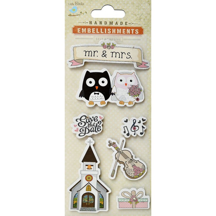 Set of stickers CR39564 - Little Birdie - Save the date - 7 pcs.