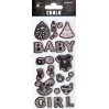 Set of stickers CR43044 - Little Birdie -Baby girl chalk - 22 pcs.