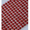 Selfadhesive decorations - half-pearls 6mm - metallic red