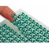 Selfadhesive decorations - half-pearls 6mm - metallic green