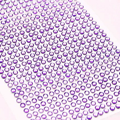 Selfadhesive decorations - crystals 4mm - light violet