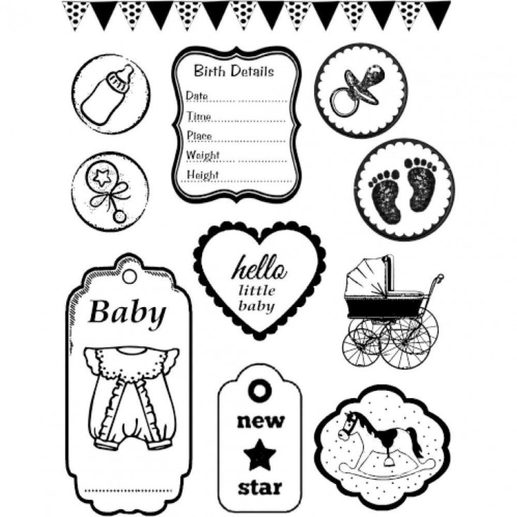 Set of clear stamps - Stamperia - Baby - WTKCC23